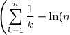 \left(\displaystyle \sum_{k=1}^{n} \displaystyle \frac{1}{k} - \ln(n) \right)_{n\geq 1}